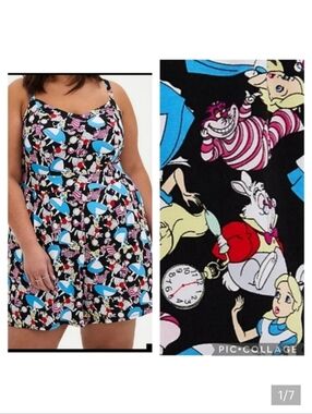 🆕 2X DISNEY ALICE IN WONDERLAND TEA PARTY ROMPER